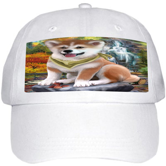 Scenic Waterfall Shiba Inu Dog Ball Hat Cap HAT52362