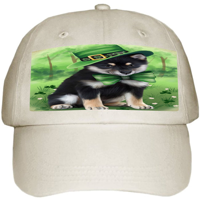 St. Patricks Day Irish Portrait Shiba Inu Dog Ball Hat Cap HAT51936