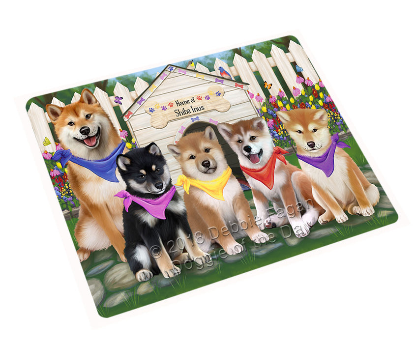 Spring Dog House Shiba Inus Dog Cutting Board C54261