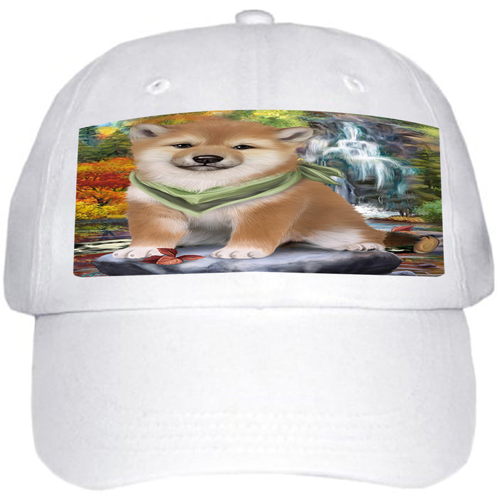 Scenic Waterfall Shiba Inu Dog Ball Hat Cap HAT52365