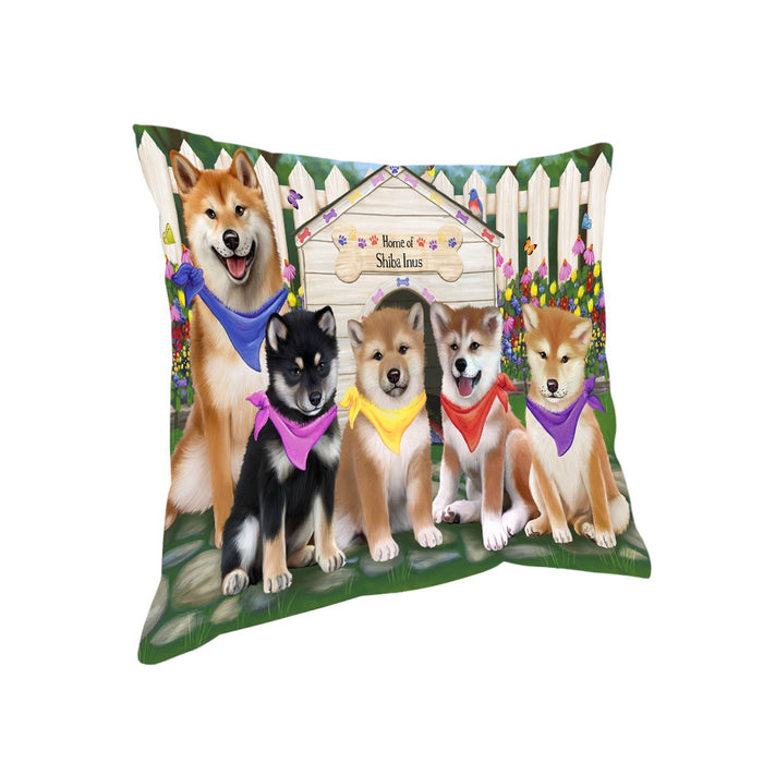 Spring Dog House Shiba Inus Dog Pillow PIL56380