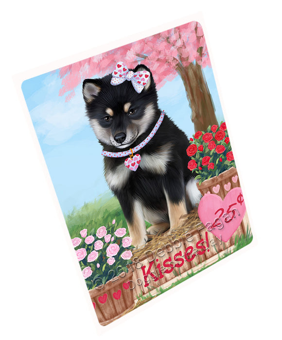 Rosie 25 Cent Kisses Shiba Inu Dog Large Refrigerator / Dishwasher Magnet RMAG98454