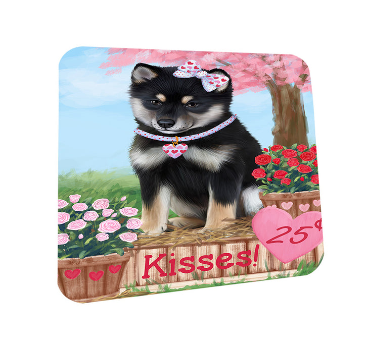 Rosie 25 Cent Kisses Shiba Inu Dog Coasters Set of 4 CST55989