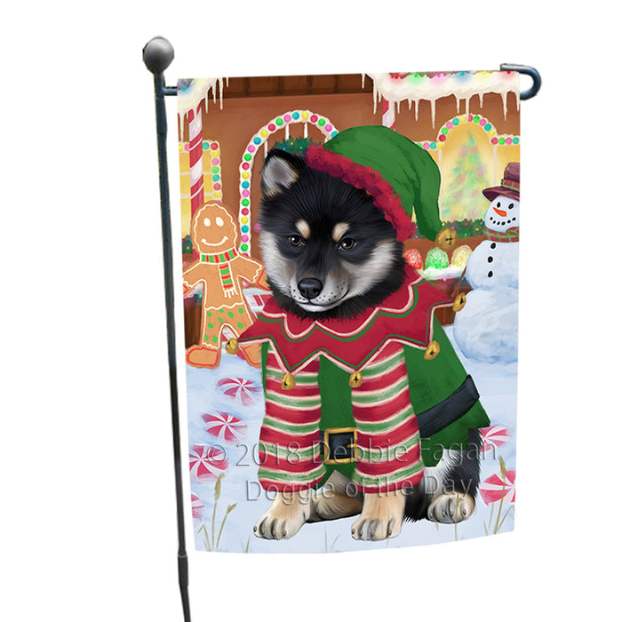 Christmas Gingerbread House Candyfest Shiba Inu Dog Garden Flag GFLG57176