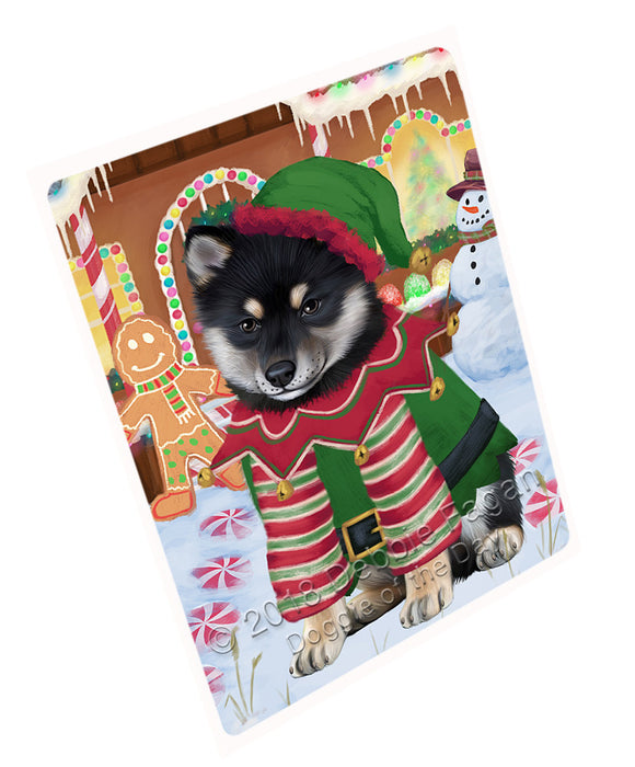 Christmas Gingerbread House Candyfest Shiba Inu Dog Magnet MAG74781 (Small 5.5" x 4.25")