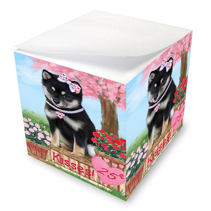 Rosie 25 Cent Kisses Shiba Inu Dog Note Cube NOC54103
