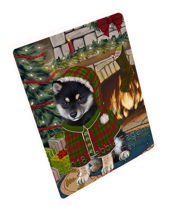 The Stocking was Hung Shiba Inu Dog Magnet MAG71979 (Small 5.5" x 4.25")
