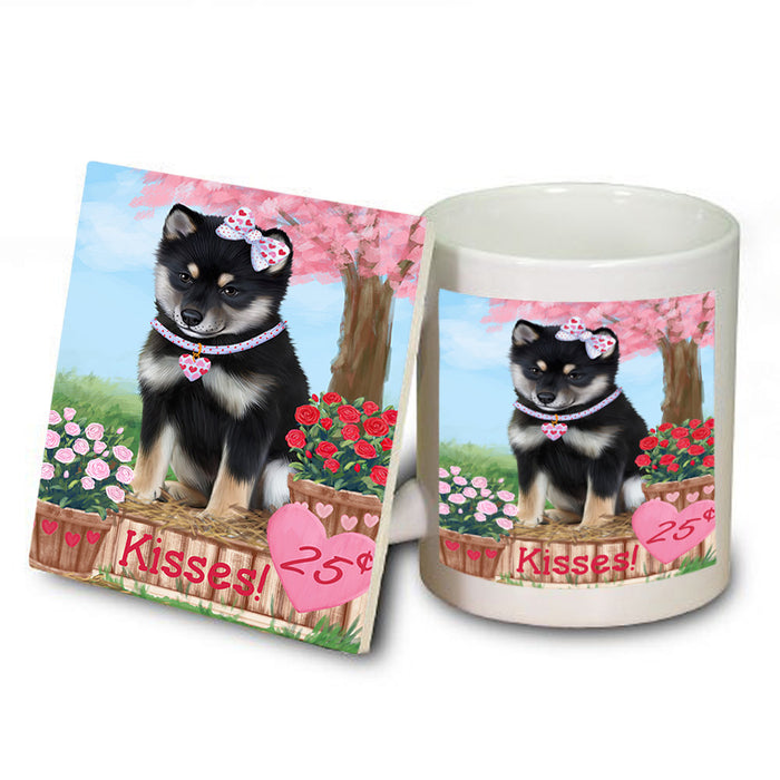 Rosie 25 Cent Kisses Shiba Inu Dog Mug and Coaster Set MUC56023