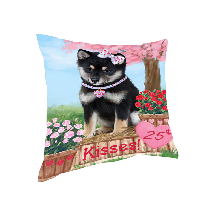 Rosie 25 Cent Kisses Shiba Inu Dog Pillow PIL78416