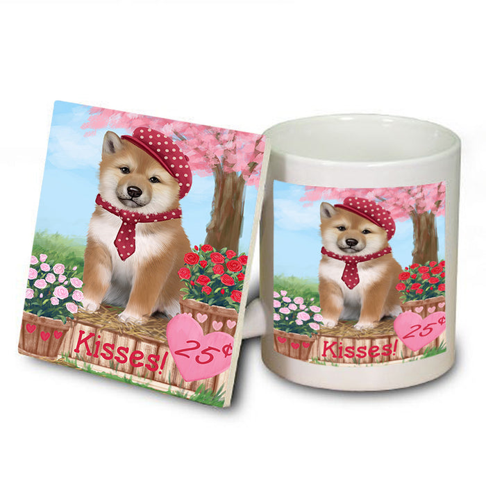 Rosie 25 Cent Kisses Shiba Inu Dog Mug and Coaster Set MUC56024