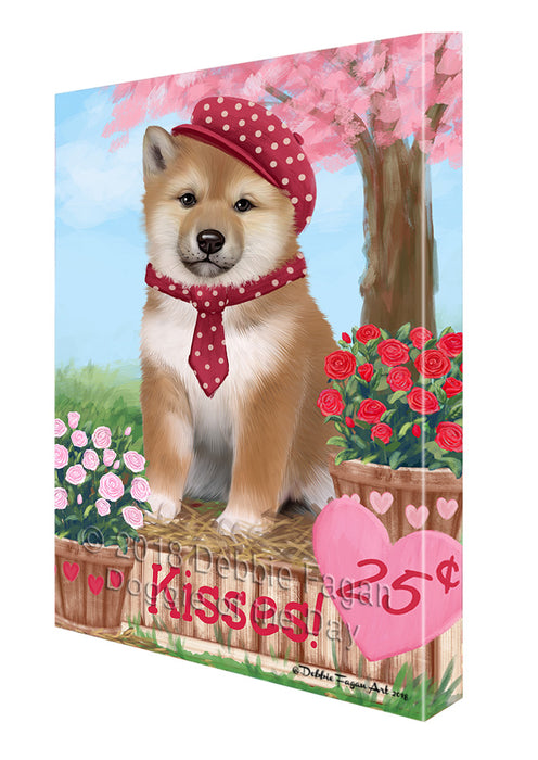 Rosie 25 Cent Kisses Shiba Inu Dog Canvas Print Wall Art Décor CVS126512