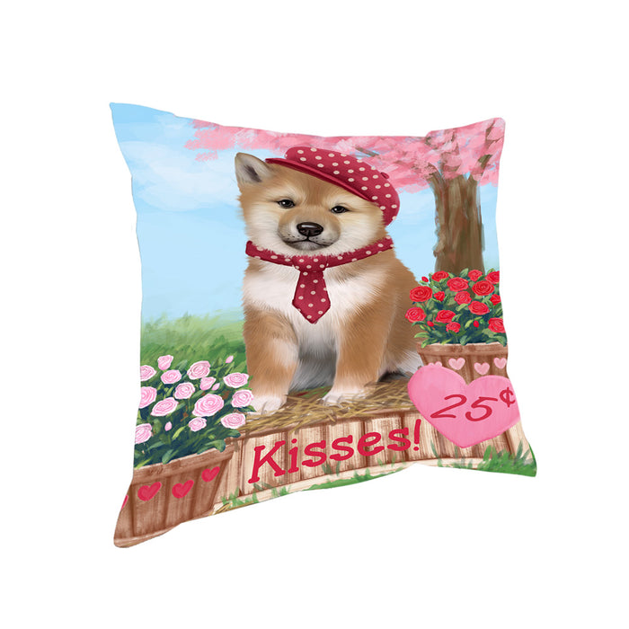 Rosie 25 Cent Kisses Shiba Inu Dog Pillow PIL78420