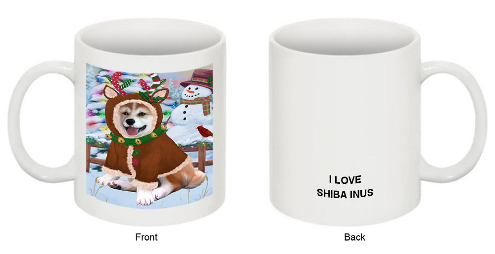 Christmas Gingerbread House Candyfest Shiba Inu Dog Coffee Mug MUG51947
