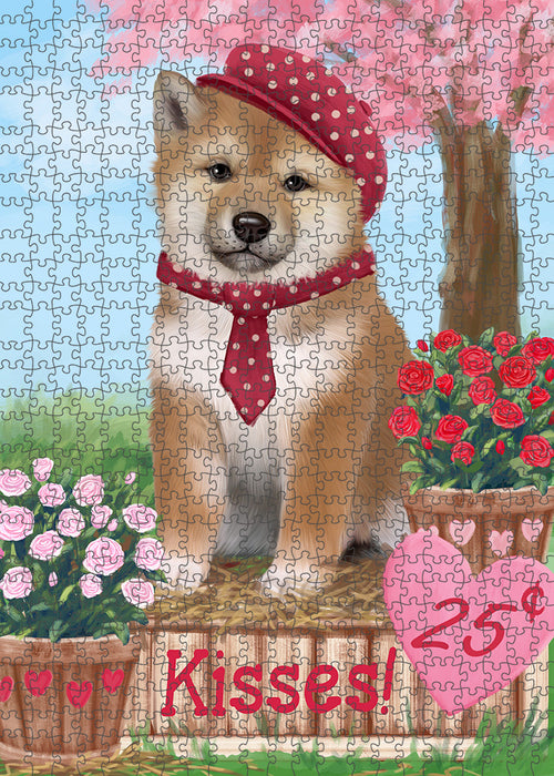 Rosie 25 Cent Kisses Shiba Inu Dog Puzzle with Photo Tin PUZL92332