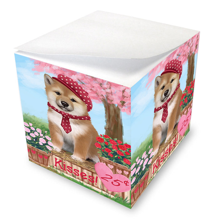 Rosie 25 Cent Kisses Shiba Inu Dog Note Cube NOC54104