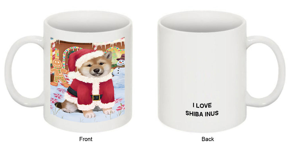 Christmas Gingerbread House Candyfest Shiba Inu Dog Coffee Mug MUG51948
