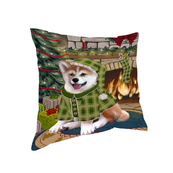 The Stocking was Hung Shiba Inu Dog Pillow PIL71392