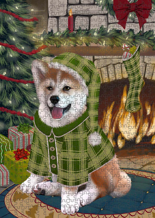 The Stocking was Hung Shiba Inu Dog Puzzle with Photo Tin PUZL90668