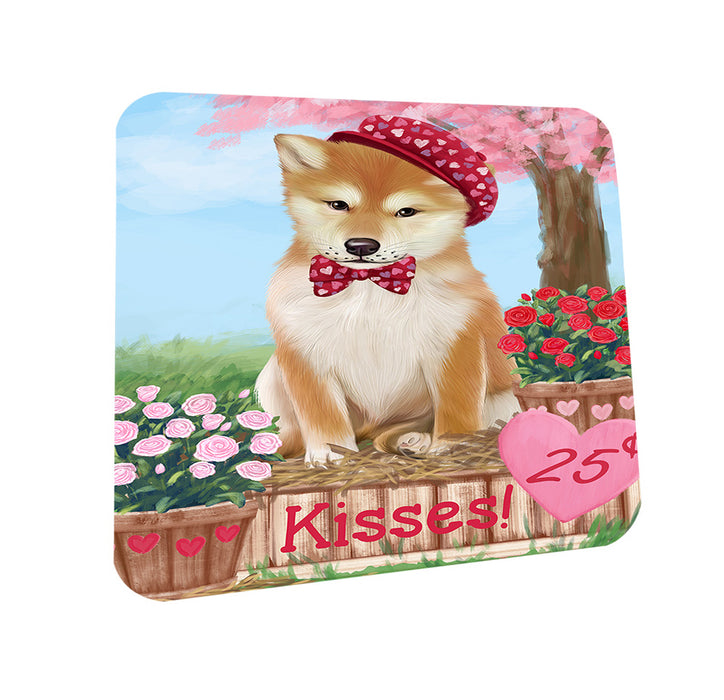 Rosie 25 Cent Kisses Shiba Inu Dog Coasters Set of 4 CST55991