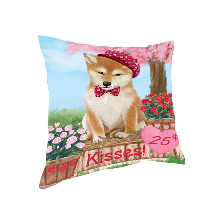 Rosie 25 Cent Kisses Shiba Inu Dog Pillow PIL78424