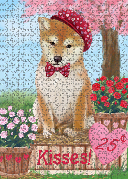 Rosie 25 Cent Kisses Shiba Inu Dog Puzzle with Photo Tin PUZL92336