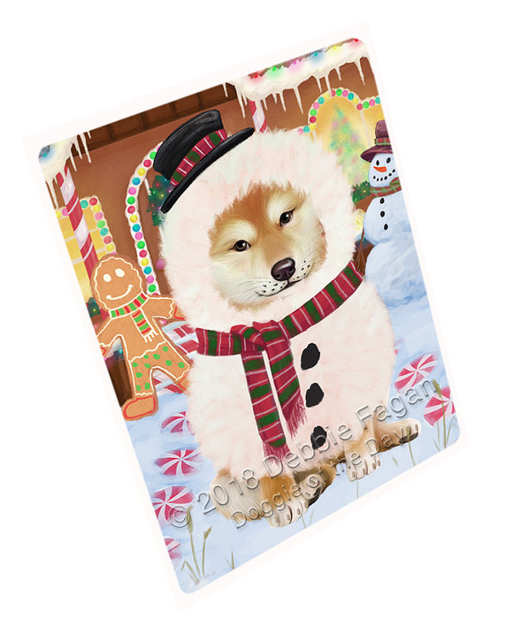 Christmas Gingerbread House Candyfest Shiba Inu Dog Magnet MAG74790 (Small 5.5" x 4.25")