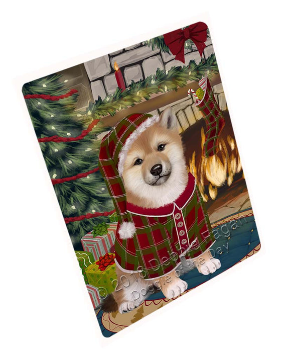 The Stocking was Hung Shiba Inu Dog Magnet MAG71988 (Small 5.5" x 4.25")