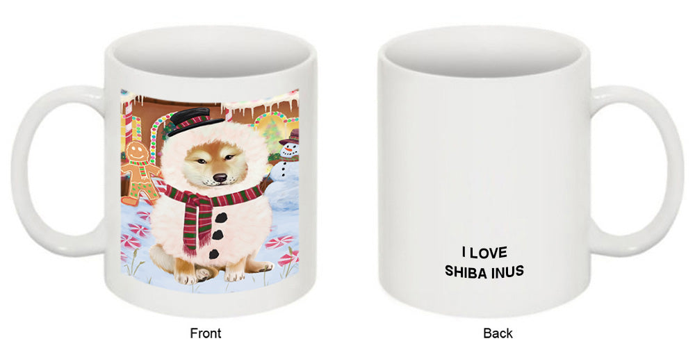 Christmas Gingerbread House Candyfest Shiba Inu Dog Coffee Mug MUG51949