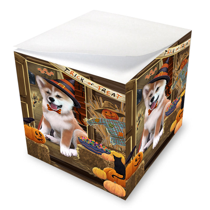 Enter at Own Risk Trick or Treat Halloween Shiba Inu Dog Note Cube NOC53288