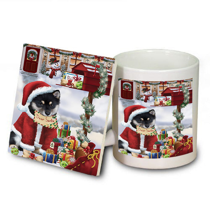 Shiba Inu Dog Dear Santa Letter Christmas Holiday Mailbox Mug and Coaster Set MUC53921
