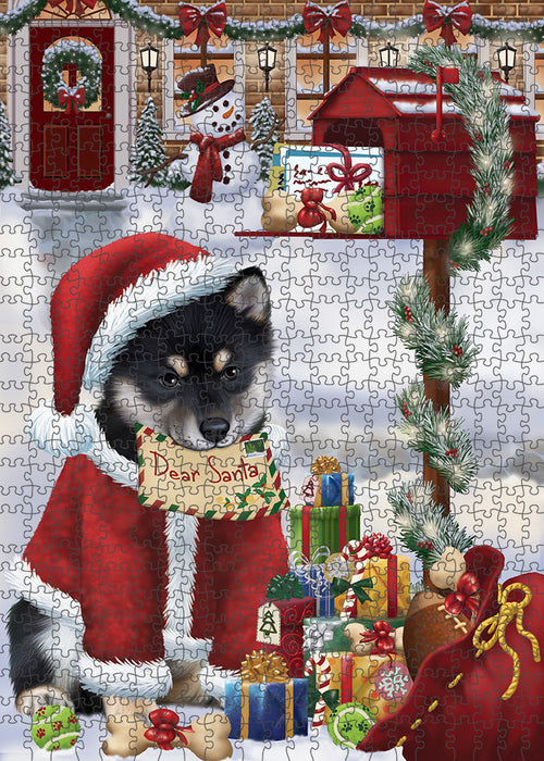 Shiba Inu Dog Dear Santa Letter Christmas Holiday Mailbox Puzzle with Photo Tin PUZL82872