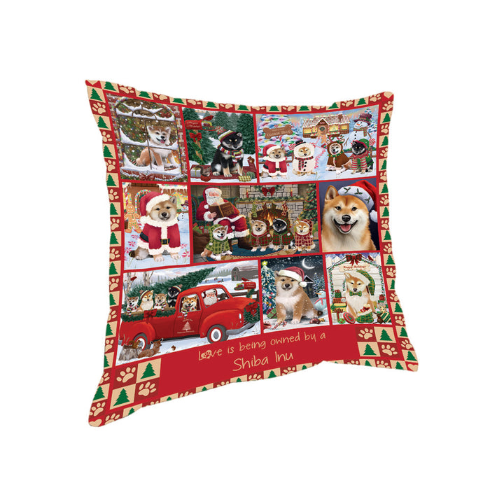 Love is Being Owned Christmas Shiba Inu Dogs Pillow PIL85884