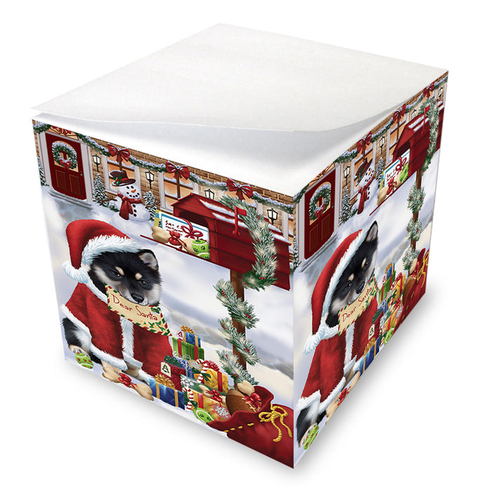 Shiba Inu Dog Dear Santa Letter Christmas Holiday Mailbox Note Cube NOC55575