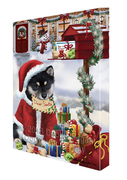 Shiba Inu Dog Dear Santa Letter Christmas Holiday Mailbox Canvas Print Wall Art Décor CVS103211
