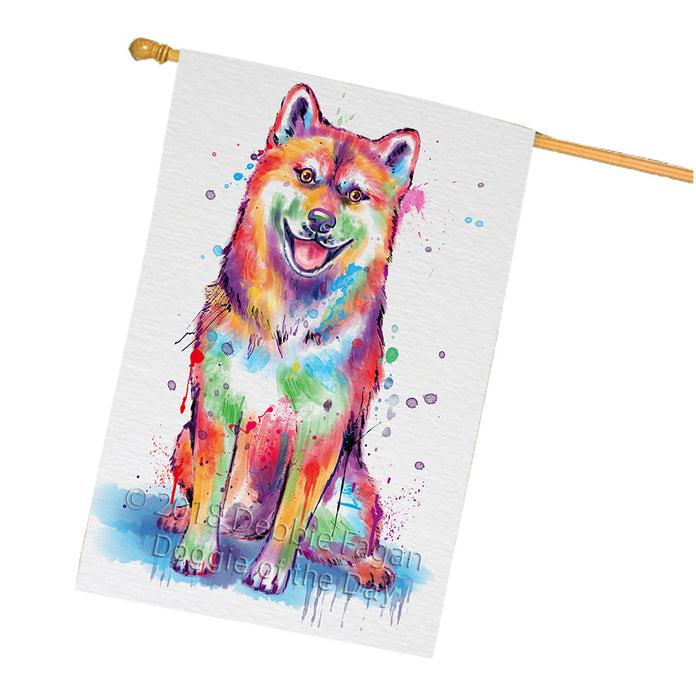 Watercolor Shiba Inu Dog House Flag FLG65233
