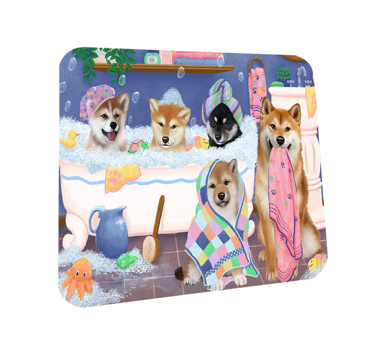 Rub A Dub Dogs In A Tub Shiba Inus Dog Coasters Set of 4 CST56781