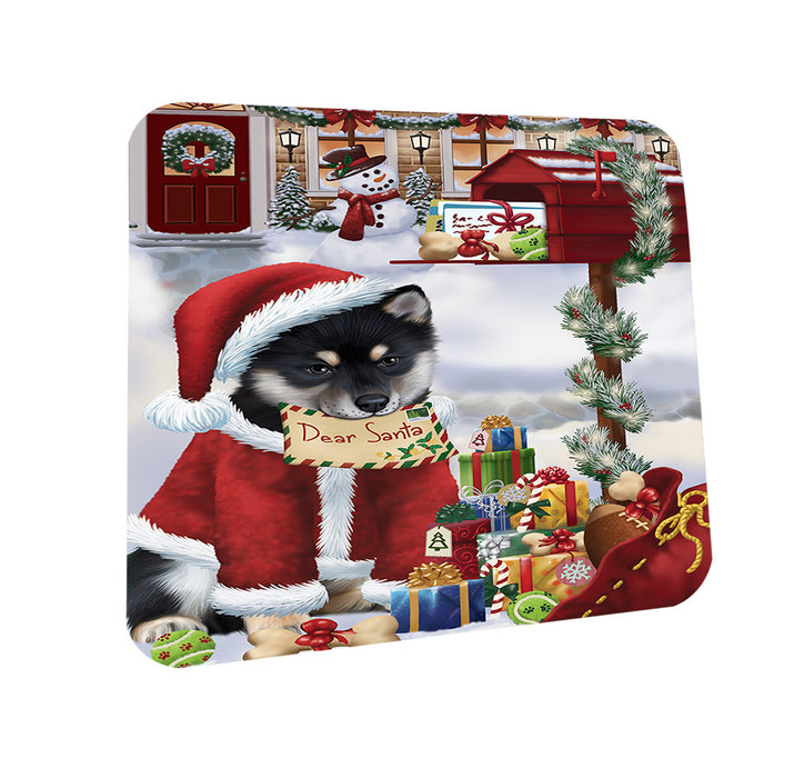 Shiba Inu Dog Dear Santa Letter Christmas Holiday Mailbox Coasters Set of 4 CST53887