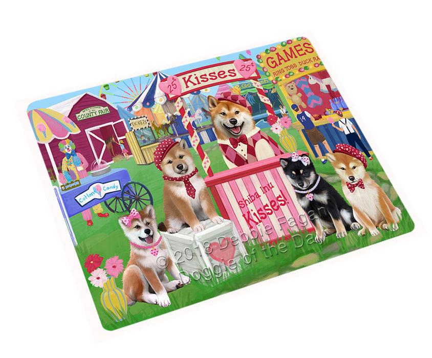 Carnival Kissing Booth Shiba Inus Dog Magnet MAG72915 (Small 5.5" x 4.25")