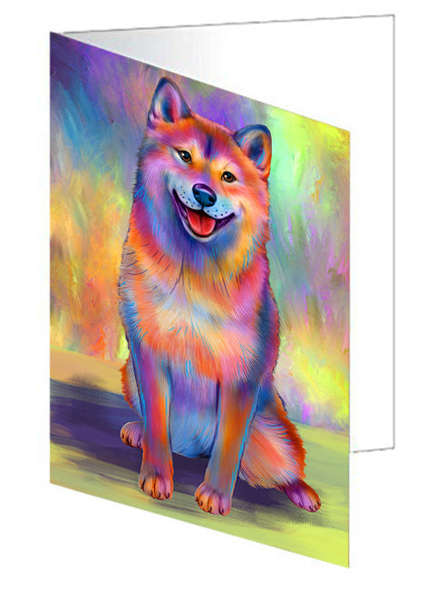 Paradise Wave Shiba Inu Dog Handmade Artwork Assorted Pets Greeting Cards and Note Cards with Envelopes for All Occasions and Holiday Seasons GCD74720