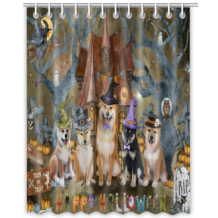 Shiba Inu Shower Curtain, Explore a Variety of Custom Designs, Personalized, Waterproof Bathtub Curtains with Hooks for Bathroom, Gift for Dog and Pet Lovers