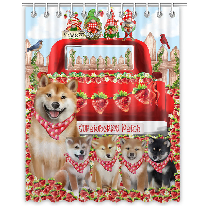 Shiba Inu Shower Curtain, Explore a Variety of Custom Designs, Personalized, Waterproof Bathtub Curtains with Hooks for Bathroom, Gift for Dog and Pet Lovers