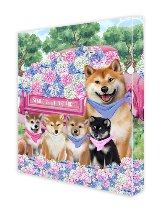 Shiba Inu Canvas: Explore a Variety of Personalized Designs, Custom, Digital Art Wall Painting, Ready to Hang Room Decor, Gift for Dog and Pet Lovers