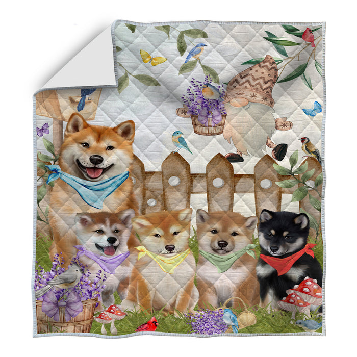 Shiba Inu Quilt: Explore a Variety of Bedding Designs, Custom, Personalized, Bedspread Coverlet Quilted, Gift for Dog and Pet Lovers