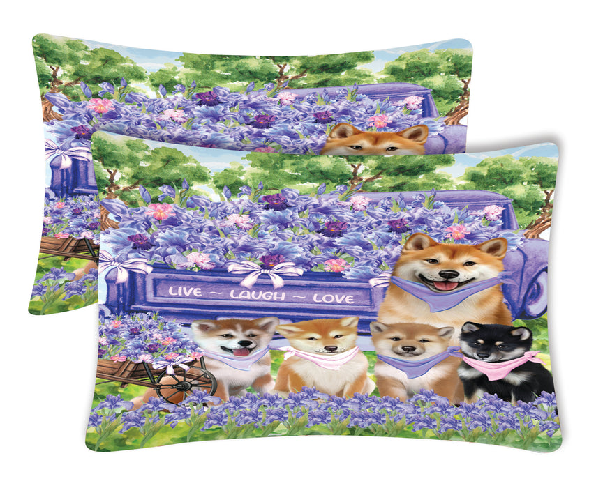 Shiba Inu Pillow Case, Soft and Breathable Pillowcases Set of 2, Explore a Variety of Designs, Personalized, Custom, Gift for Dog Lovers