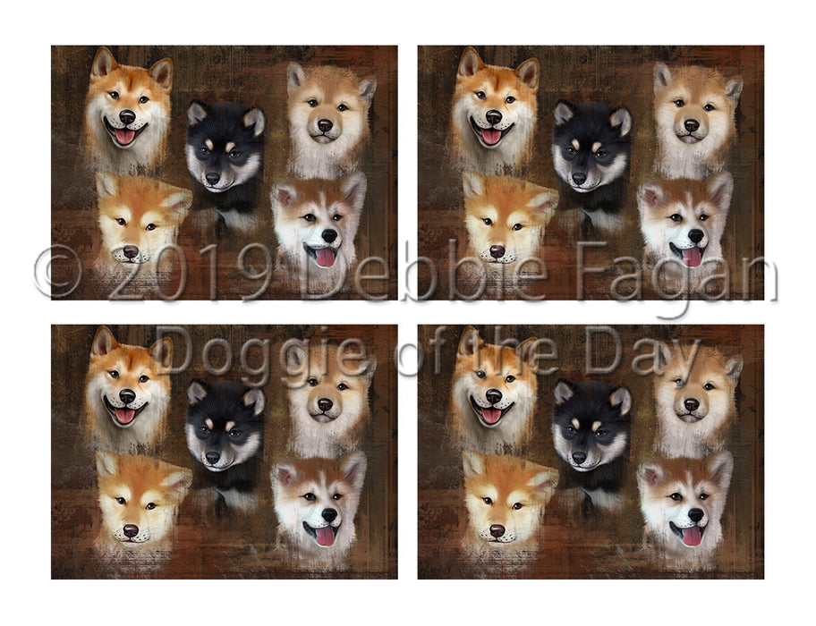 Rustic Shiba Inu Dogs Placemat