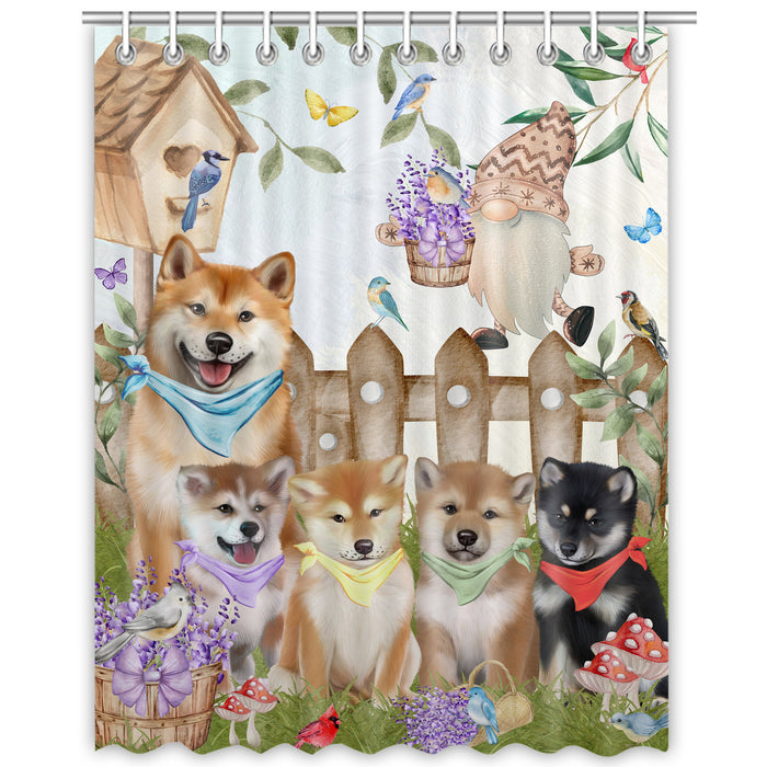 Shiba Inu Shower Curtain: Explore a Variety of Designs, Personalized, Custom, Waterproof Bathtub Curtains for Bathroom Decor with Hooks, Pet Gift for Dog Lovers