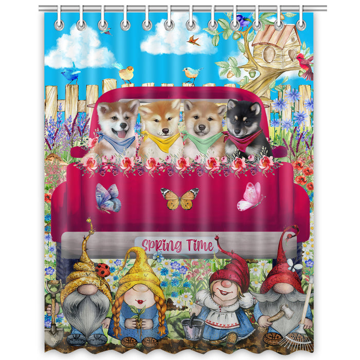 Shiba Inu Shower Curtain: Explore a Variety of Designs, Custom, Personalized, Waterproof Bathtub Curtains for Bathroom with Hooks, Gift for Dog and Pet Lovers
