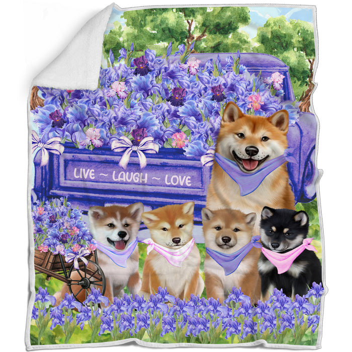 Shiba Inu Blanket: Explore a Variety of Designs, Custom, Personalized, Cozy Sherpa, Fleece and Woven, Dog Gift for Pet Lovers