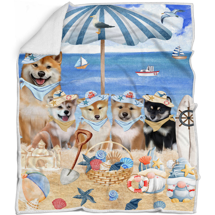 Shiba Inu Blanket: Explore a Variety of Custom Designs, Bed Cozy Woven, Fleece and Sherpa, Personalized Dog Gift for Pet Lovers