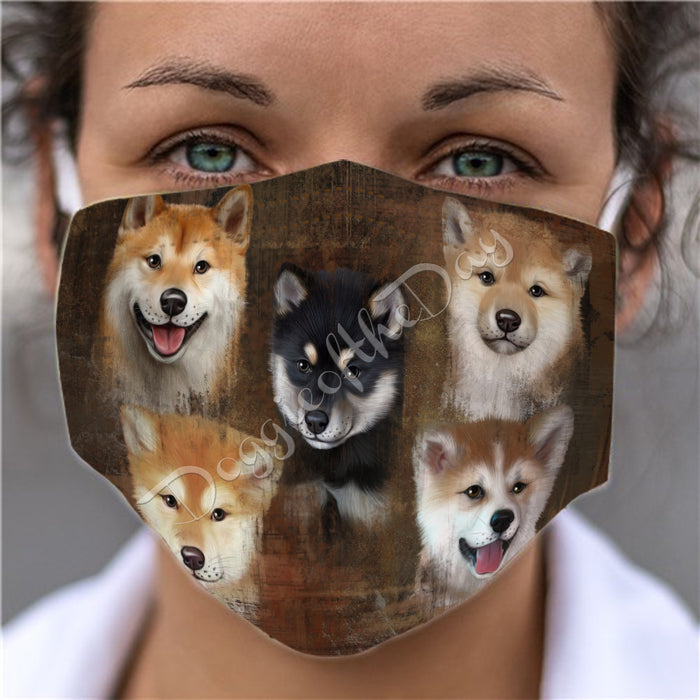Rustic Shiba Inu Dogs Face Mask FM50089